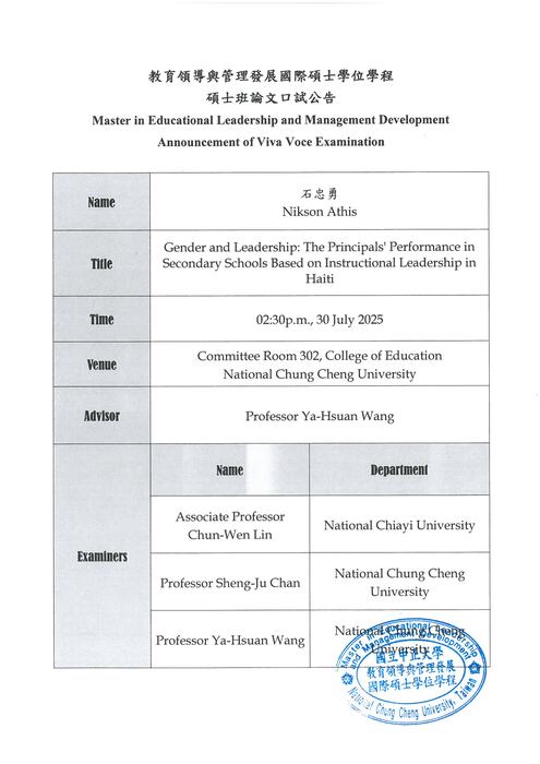 Nikson_Viva Voce Exam